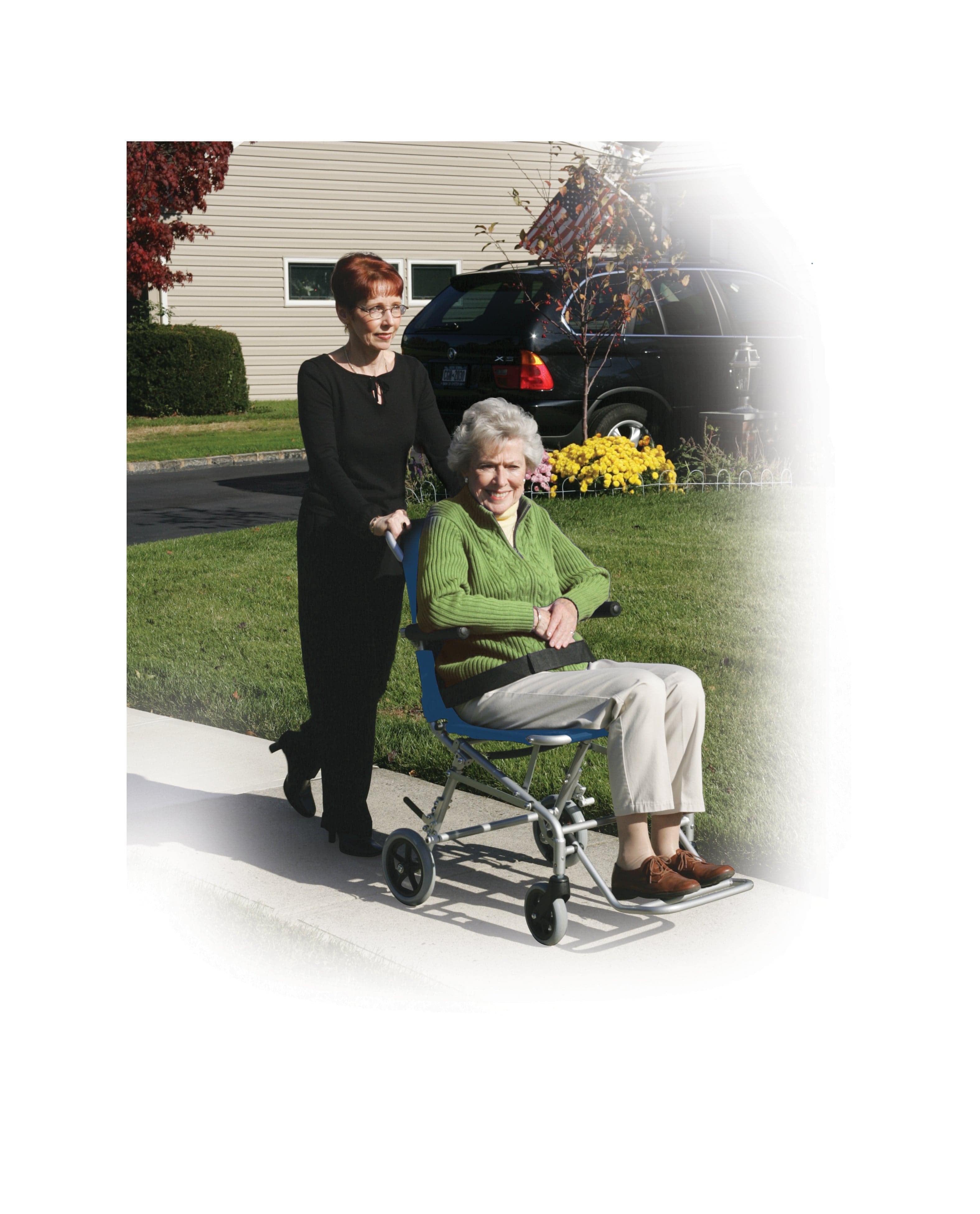 Drive Medical Transport Chairs Drive Medical Super Light Folding Transport Wheelchair with Carry Bag