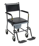 Drive Medical Commodes Drive Medical Upholstered Drop Arm Wheeled Commode
