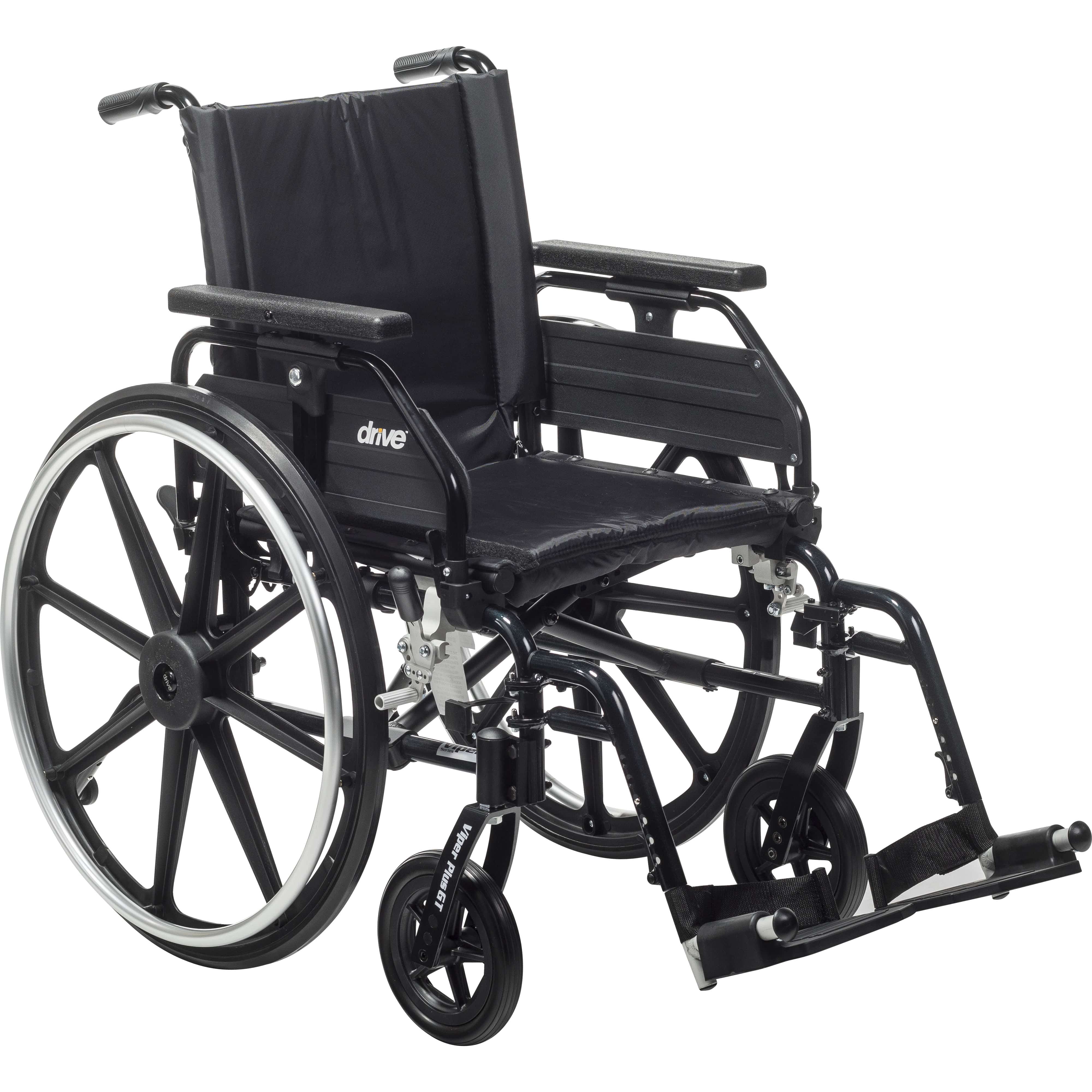 Drive Medical Wheelchairs Swing-Away Footrests / 16" Seat Drive Medical Viper Plus GT Wheelchair with Universal Armrests