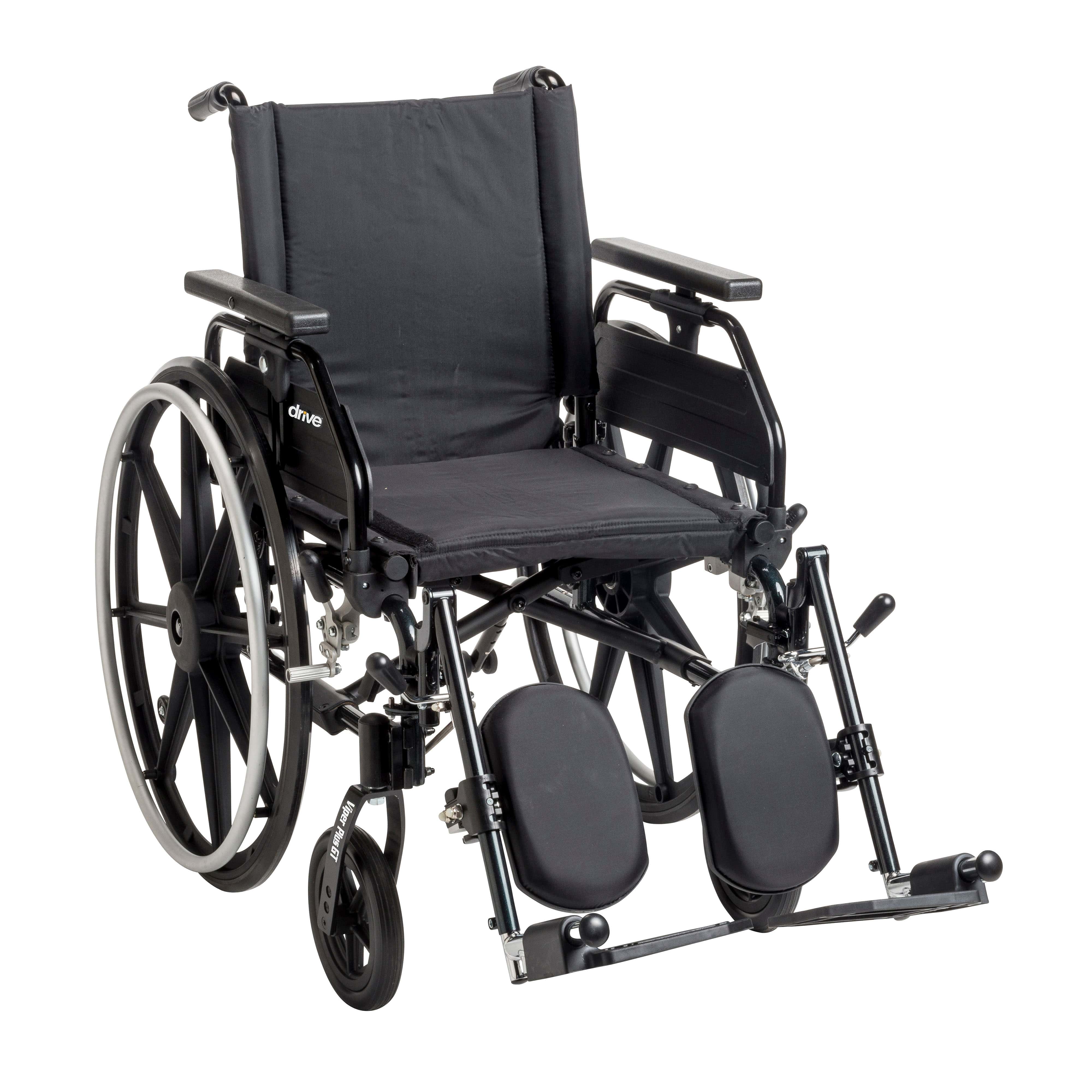Drive Medical Wheelchairs Elevating Legrests / 22" Seat Drive Medical Viper Plus GT Wheelchair with Universal Armrests