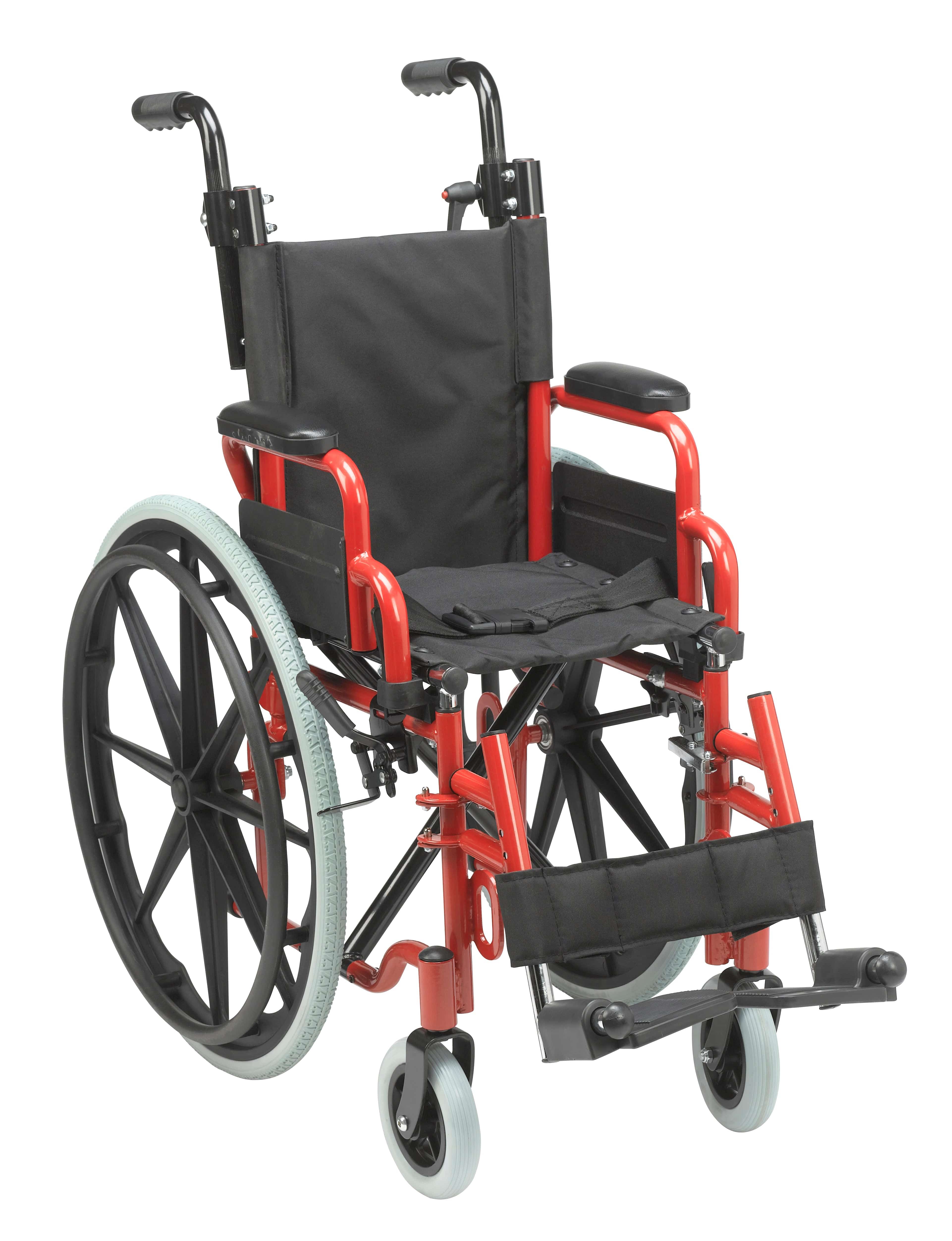 Drive Medical Pediatric Rehab/Wheelchairs/Pediatric Wheelchairs 12" / Fire Truck Red Drive Medical Wallaby Pediatric Folding Wheelchair