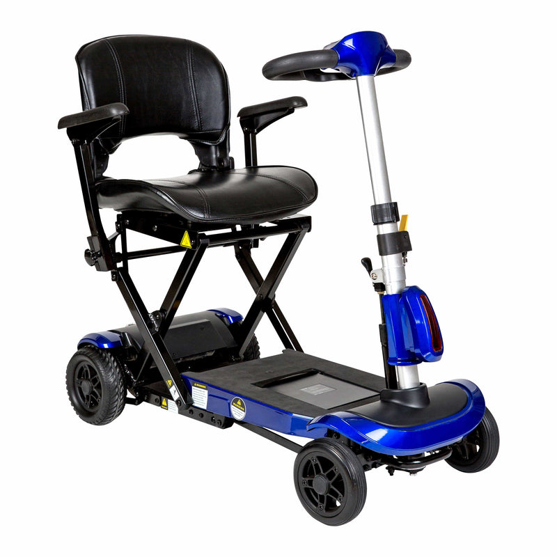 Drive Medical Power Mobility Drive Medical ZooMe Auto-Flex Folding Travel Scooter, Blue