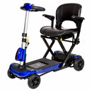 Drive Medical Power Mobility Drive Medical ZooMe Auto-Flex Folding Travel Scooter, Blue