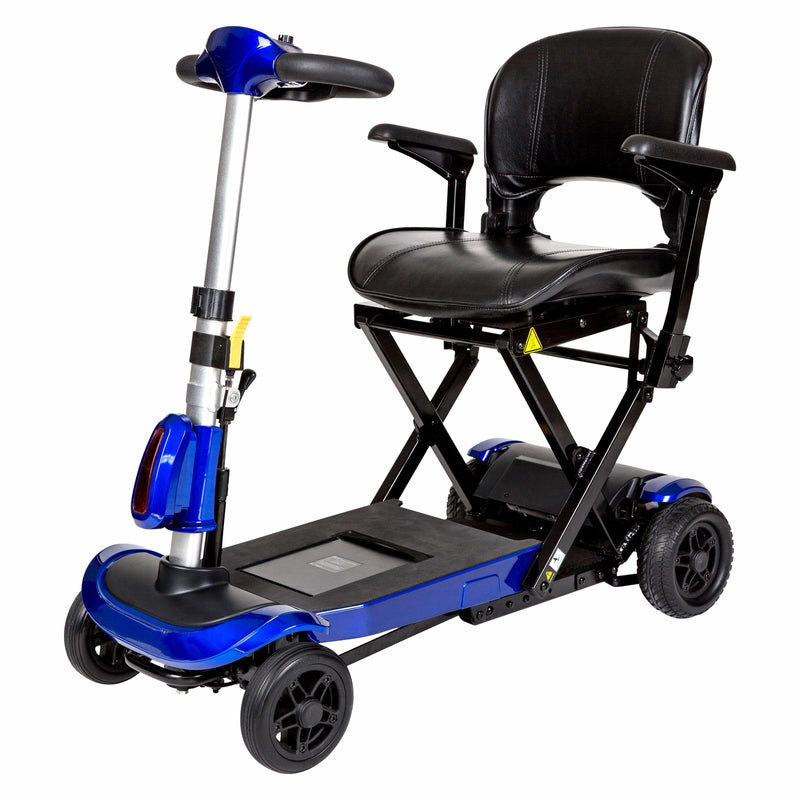 Drive Medical Power Mobility Drive Medical ZooMe Auto-Flex Folding Travel Scooter, Blue