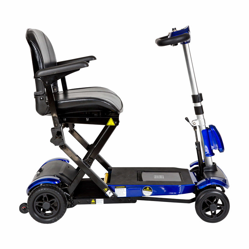 Drive Medical Power Mobility Drive Medical ZooMe Auto-Flex Folding Travel Scooter, Blue