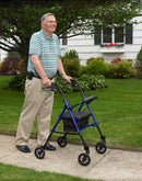 Drive Medical Adjustable Height Rollator Rolling Walker with 6" Wheels