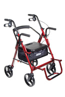 Drive Medical Duet Dual Function Transport Wheelchair Rollator Rolling Walker