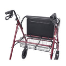 Drive Medical Heavy Duty Bariatric Rollator Rolling Walker with Large Padded Seat