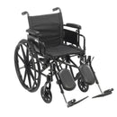 Drive Medical Cruiser X4 Lightweight Dual Axle Wheelchair with Adjustable Detatchable Arms
