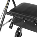 Drive Medical Rollator Rolling Walker with 6" Wheels, Fold Up Removable Back Support and Padded Seat