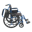 Drive Medical Blue Streak Wheelchair with Flip Back Desk Arms