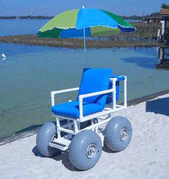 Healthline Specialty Wheelchairs Healthline Beach Wheelchair (large tires)