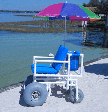 Healthline Specialty Wheelchairs Healthline Beach Wheelchair (Swivel wheels in back)
