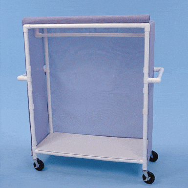 Healthline PVC Linen Carts Healthline Clothing cart with full clothing bar