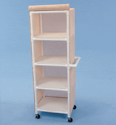 Healthline PVC Linen Carts Healthline Four Shelf Cart, 24″ x 20″ Shelves