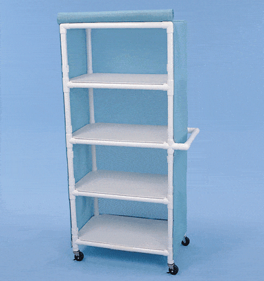 Healthline PVC Linen Carts Healthline Four Shelf Cart, 32″ x 20″ Shelves