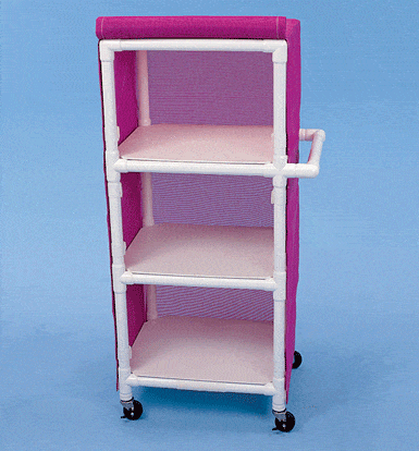 Healthline PVC Linen Carts Healthline Three Shelf Cart, 24″ x 20″ Shelves [LC243W3]
