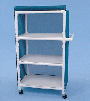 Healthline PVC Linen Carts Healthline Three Shelf Cart, 32″ x 20″ Shelves