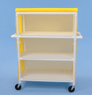 Healthline PVC Linen Carts Healthline Three Shelf Cart, 42″ x 20″ Shelves