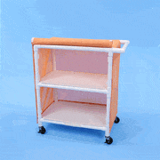 Healthline PVC Linen Carts Healthline Two Shelf Cart, 32″ x 20″ Shelves [LC322W3]
