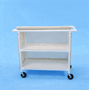 Healthline PVC Linen Carts Healthline Two Shelf Cart, 42″ x 20″ Shelves
