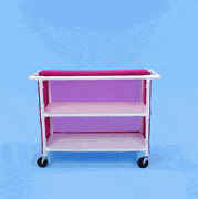 Healthline PVC Linen Carts Healthline Two Shelf Cart, 48″ x 20″ Shelves