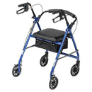 Drive Medical Rollator Rolling Walker with 6" Wheels, Fold Up Removable Back Support and Padded Seat