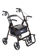 Drive Medical Duet Dual Function Transport Wheelchair Rollator Rolling Walker