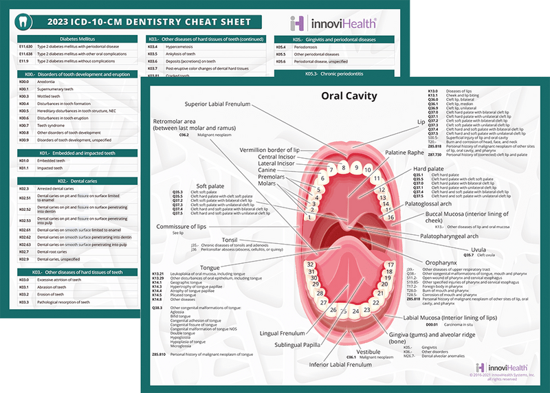 innoviHealth Systems Medical Coding Book innoviHealth Systems Dentistry ICD-10-CM Cheat Sheet for 2023