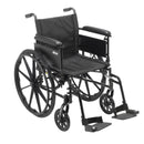 Drive Medical Cruiser X4 Lightweight Dual Axle Wheelchair with Adjustable Detatchable Arms