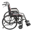 Drive Medical Silver Sport 1 Wheelchair with Full Arms and Swing away Removable Footrest
