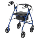 Drive Medical Aluminum Rollator Rolling Walker with Fold Up and Removable Back Support and Padded Seat