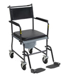 Drive Medical Upholstered Drop Arm Wheeled Commode
