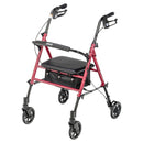 Drive Medical Adjustable Height Rollator Rolling Walker with 6" Wheels