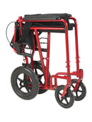 Drive Medical Lightweight Expedition Transport Wheelchair with Hand Brakes