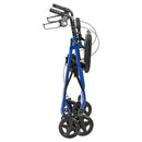 Drive Medical Aluminum Rollator Rolling Walker with Fold Up and Removable Back Support and Padded Seat