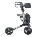 Drive Medical Compact Folding Rollator Rolling Walker, Grey/Black