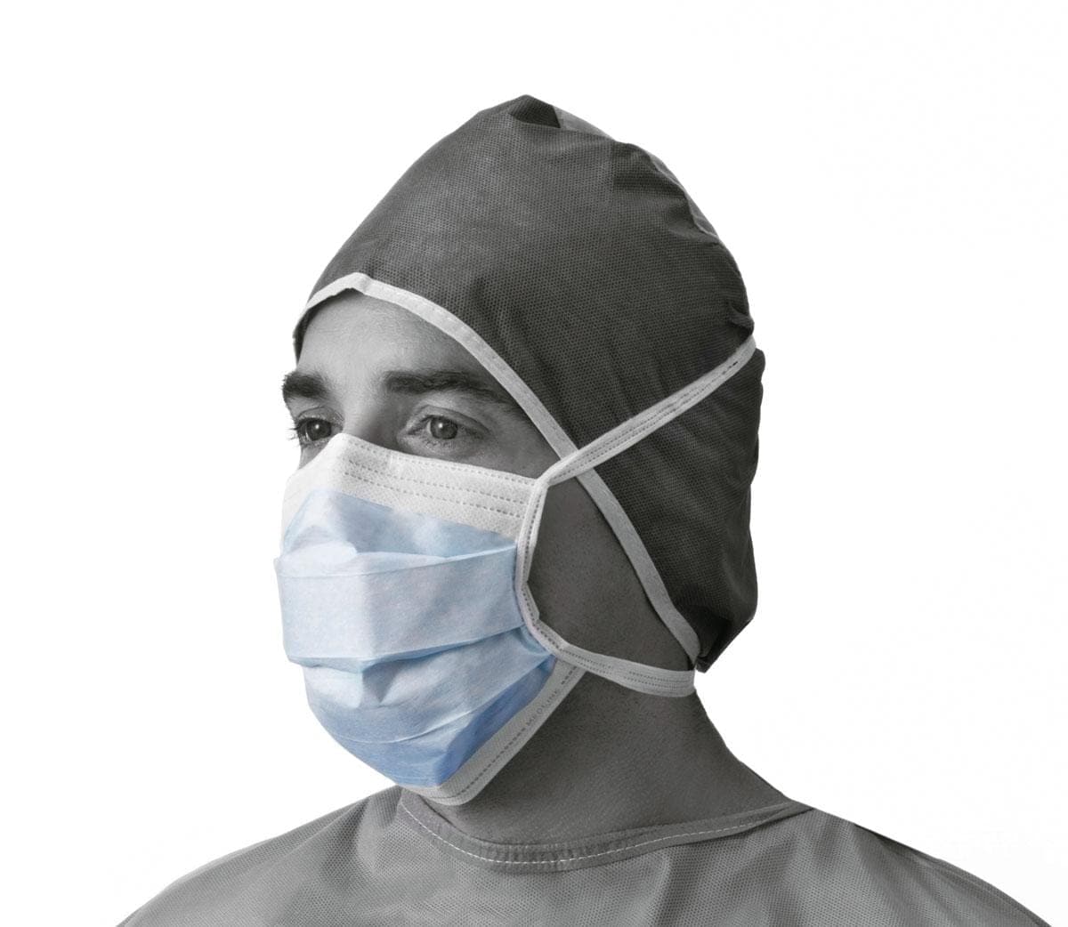 Medline Box of 50 Medline ASTM Level 1 Anti-Fog Surgical Face Mask with Ties