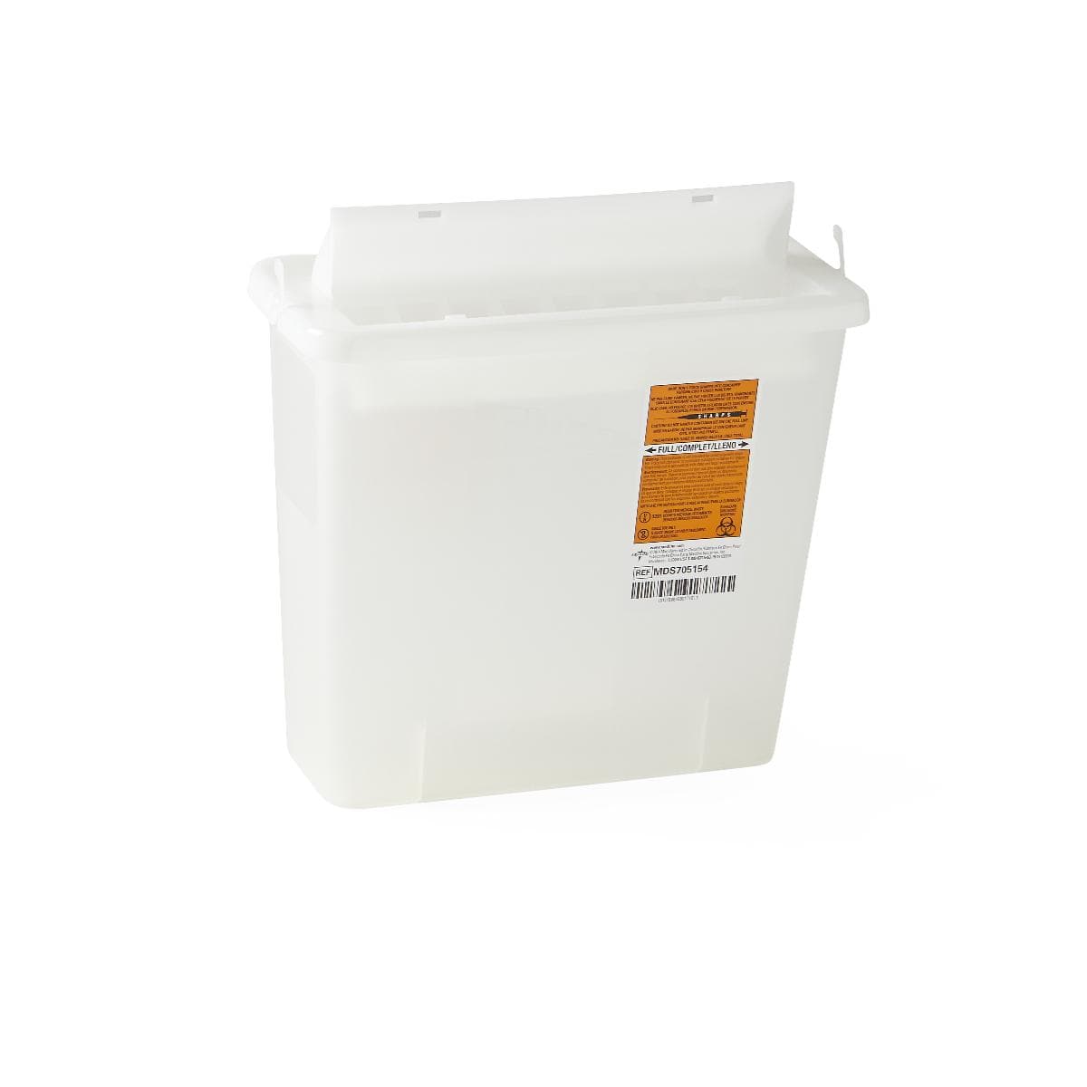 Medline Clear / 1.25 GL / Case of 20 Medline Biohazard Patient Room Sharps Disposal Containers