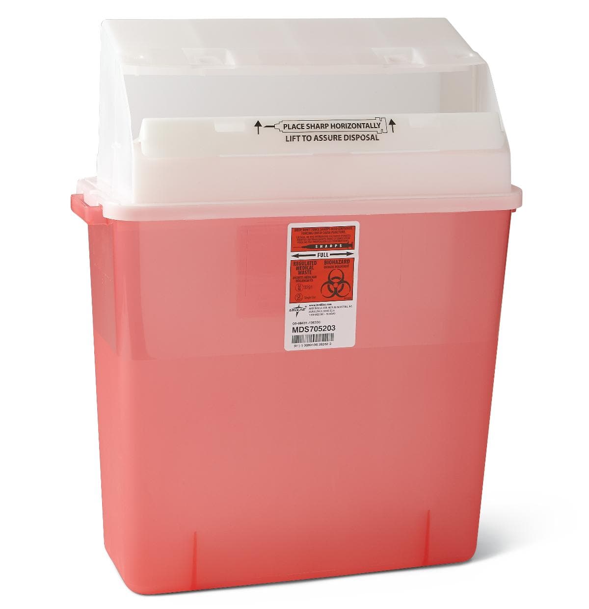 Medline Red / 4 GL / Single Item Medline Biohazard Patient Room Sharps Disposal Containers