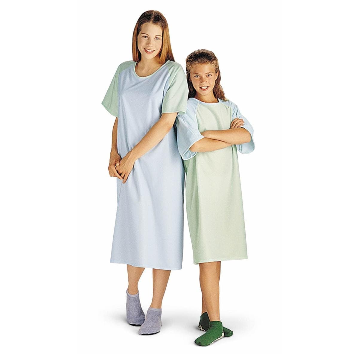 Medline Blue / 12-15 Yrs Medline Comfort-Knit Adolescent Patient Gowns