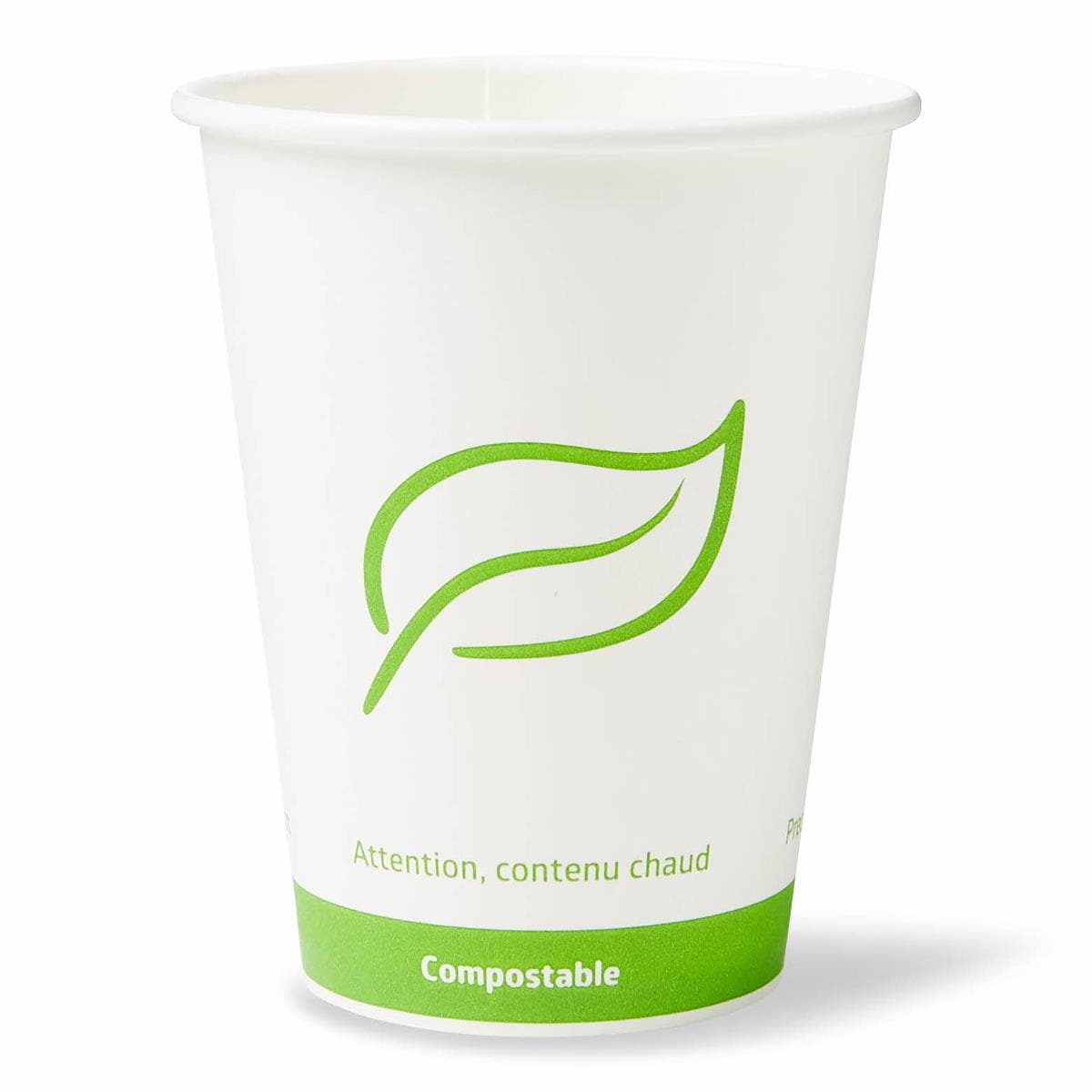 Medline 12 OZ / Case of 1000 Medline Compostable Hot Drinking Paper Cups and Lids