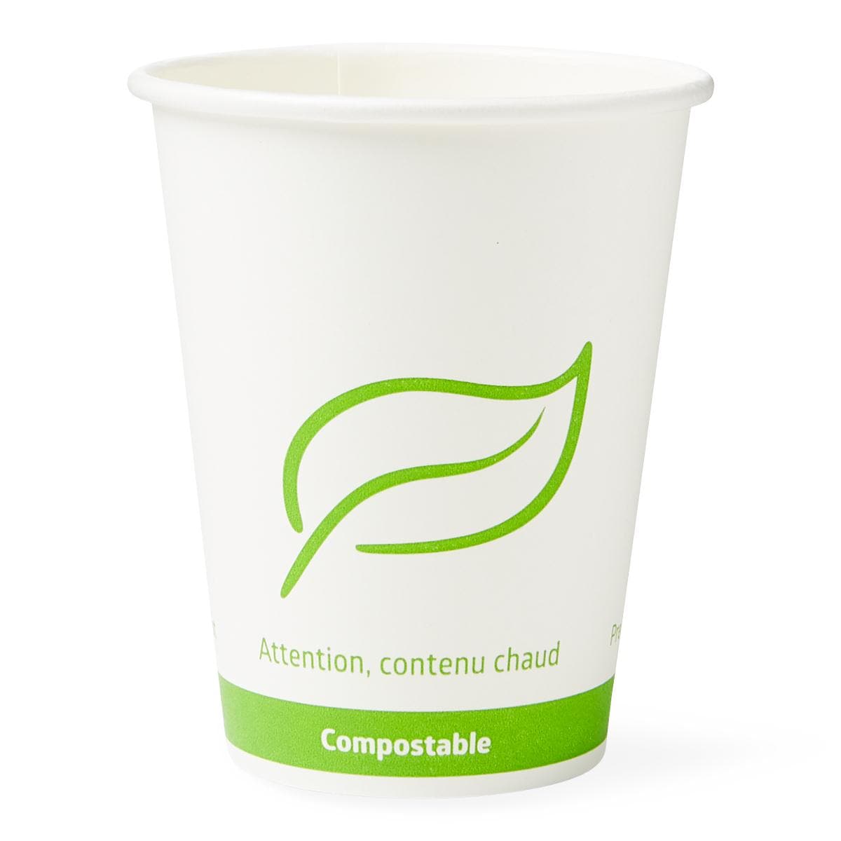 Medline 8 OZ / Bag of 50 Medline Compostable Hot Drinking Paper Cups and Lids