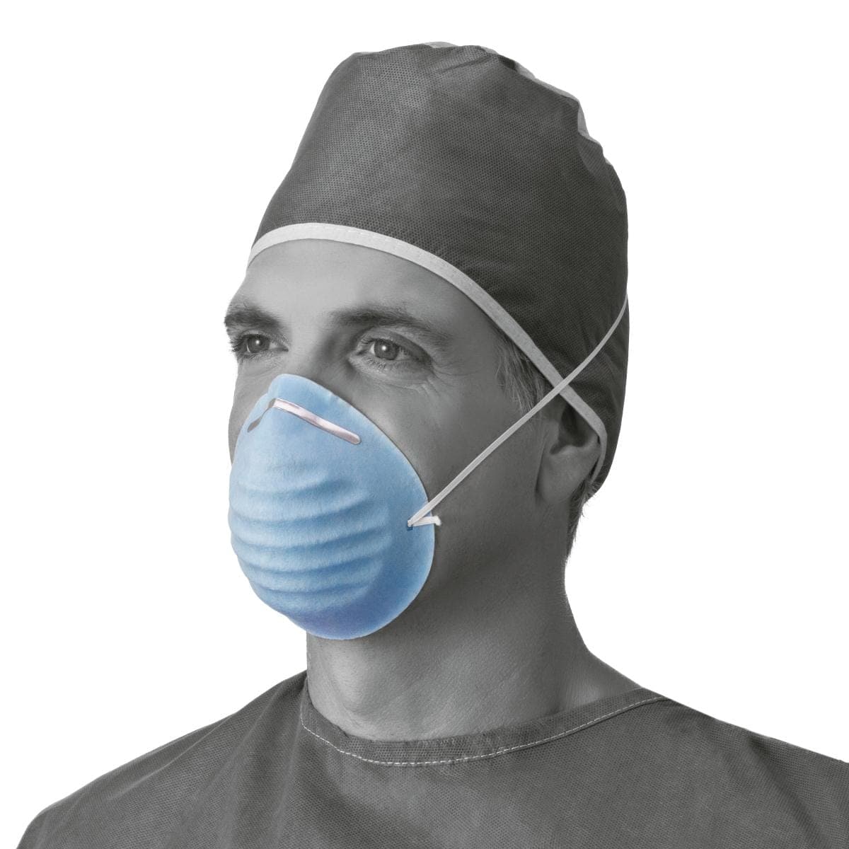 Medline Case of 300 Medline Cone-Style Face Masks with Band