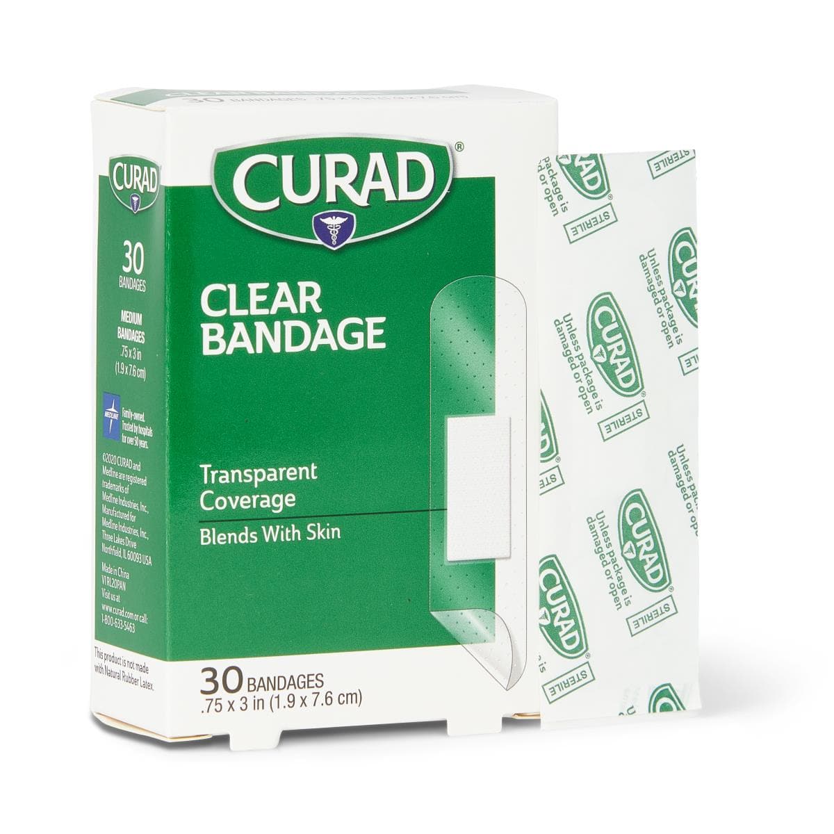 Medline Case of 24 Boxes Medline CURAD Clear Adhesive Bandages