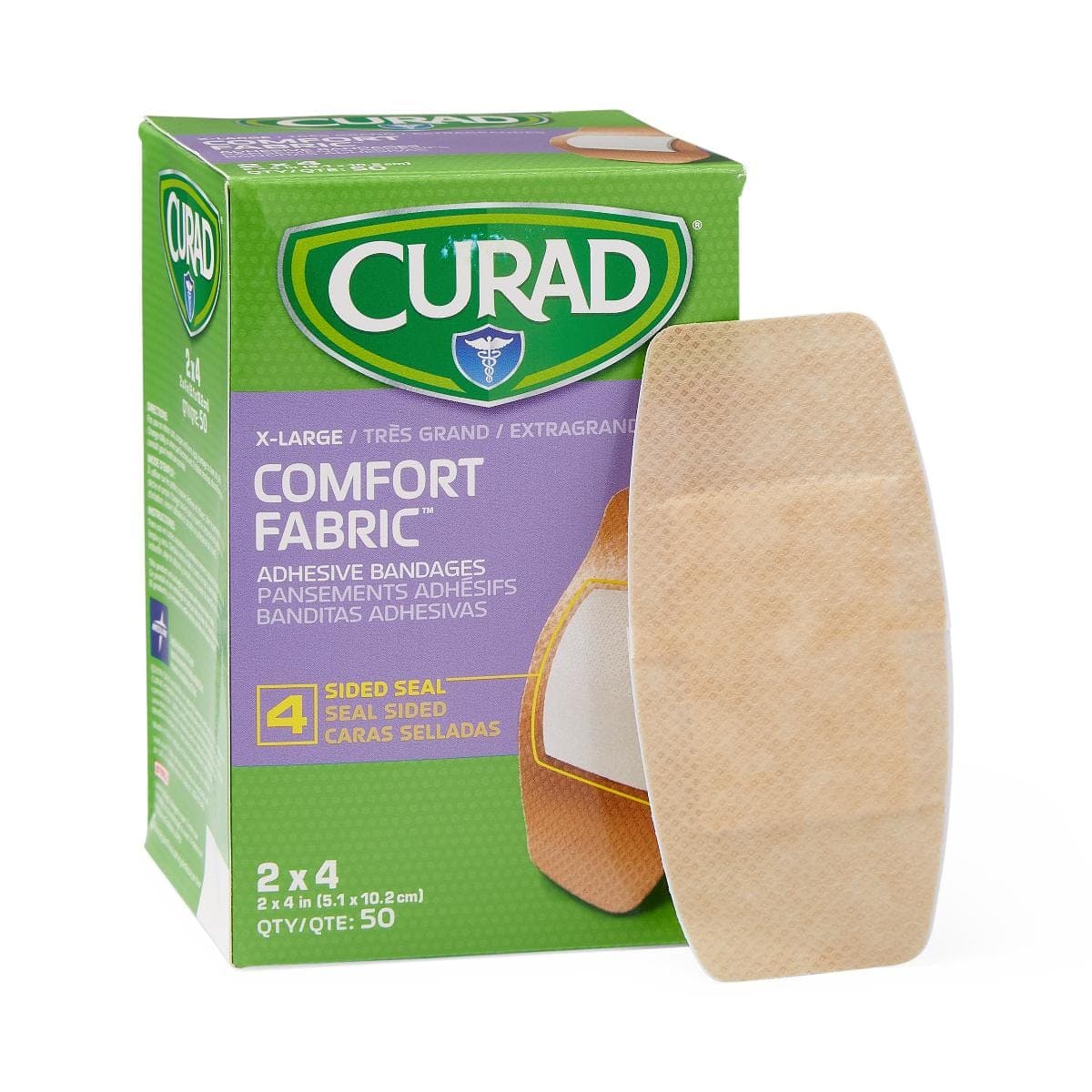 Medline 2"x4" / Box of 50 Medline CURAD Comfort Adhesive Bandages