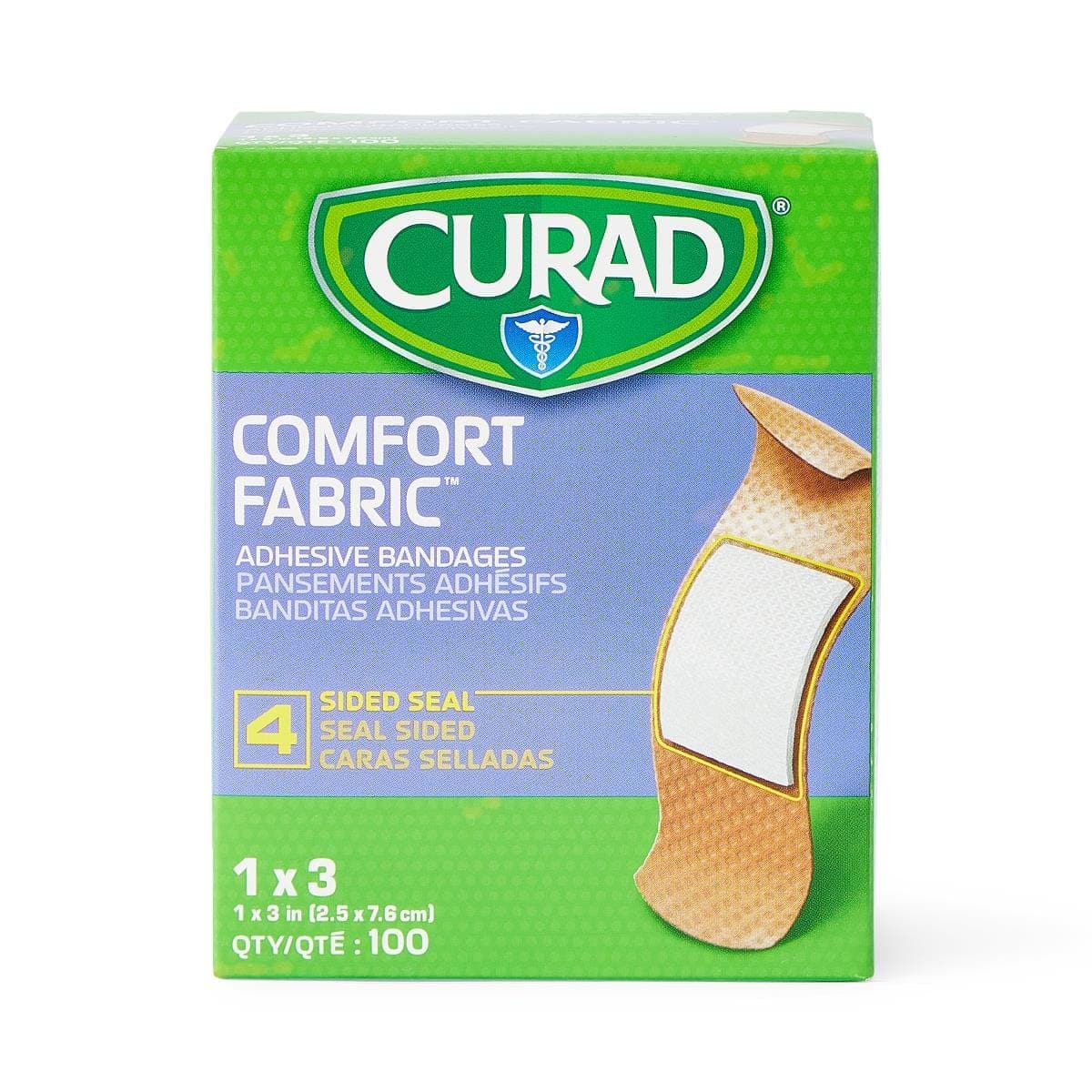 Medline 1"x3" / Box of 100 Medline CURAD Comfort Adhesive Bandages