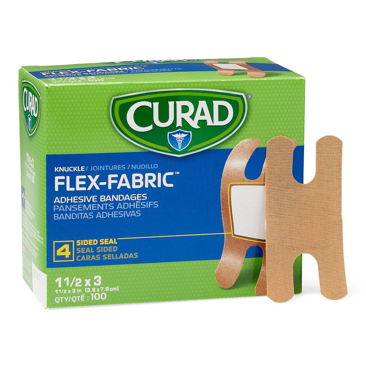 Medline Knuckle / Box of 100 Medline CURAD Flex-Fabric Adhesive Bandages