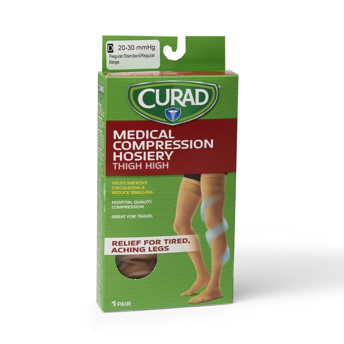 Medline Tan / 20-30 / D Medline CURAD Thigh 20-30mmHg Compression Hosiery