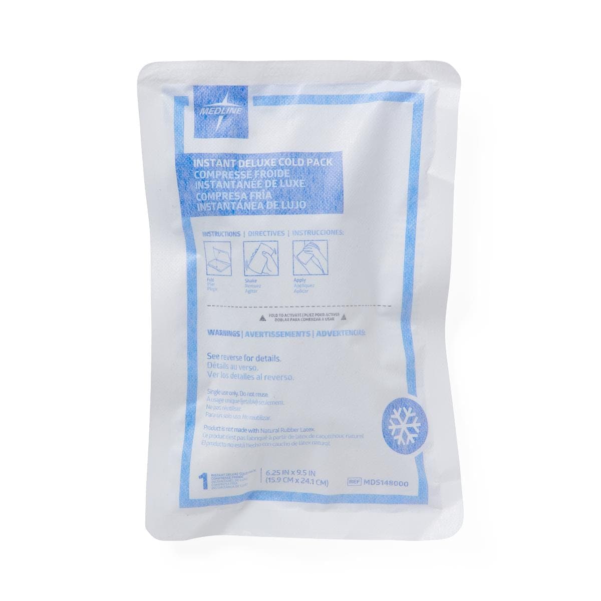 Medline 6.25"X9.5" / Case of 24 Medline Deluxe Instant Cold Packs